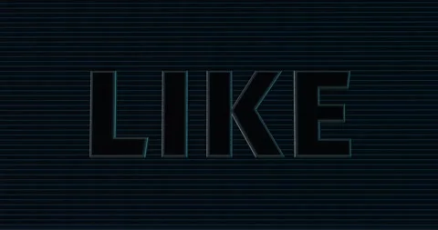 Like. 3D Promotion Intro. Text Logo Stock Footage 139863519