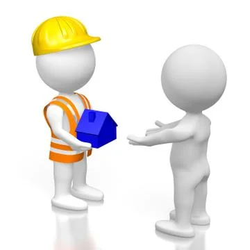 3D property developer concept Stock Illustration