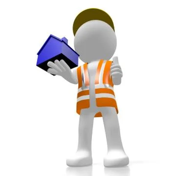 3D property developer concept Illustrazione stock