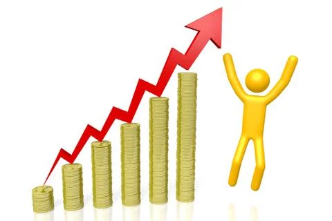 3D prosperity chart Stock Illustration