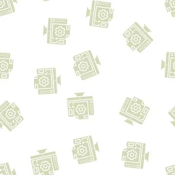 3d prototyping glyph seamless pattern 스톡 일러스트