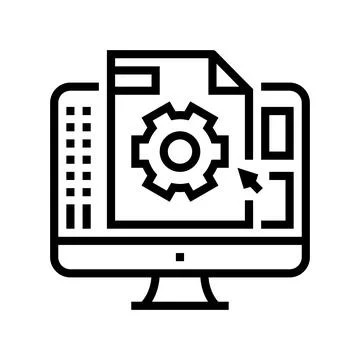 3d prototyping line icon vector illustration Stock Illustration