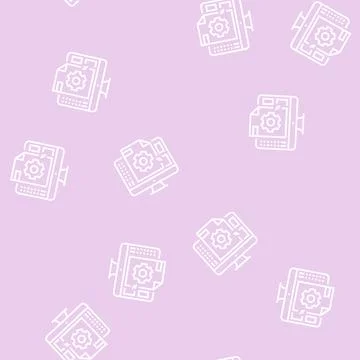 3d prototyping line seamless pattern Stock Illustration