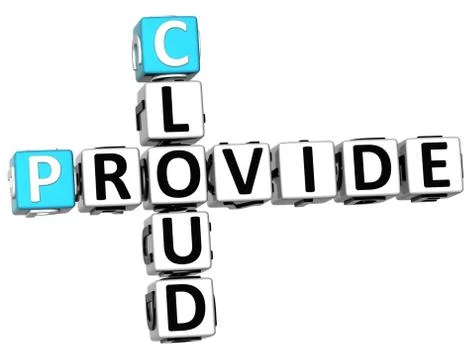 3d provide cloud crossword Stock Illustration