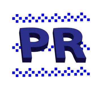 3D Public relations symbol isolated on white background Stock Illustration