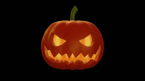 3D Pumpkin with Alpha Matte Stock Footage 140980229