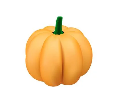 3D Pumpkin Icon Stock Illustration