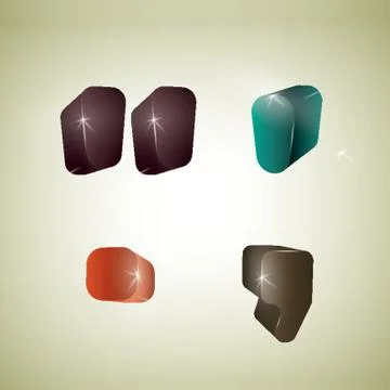 3D Punctuation Marks Stock Illustration