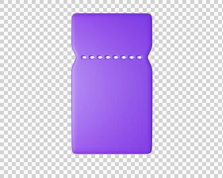 3d purple empty discount coupon tickets Stock Illustration