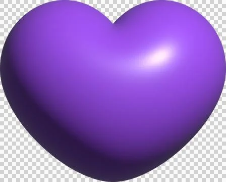 3D purple heart shape, icon heart, love and like buttons for emoji, heart s.. Stock Illustration