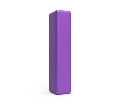 3d purple letter I 스톡 일러스트