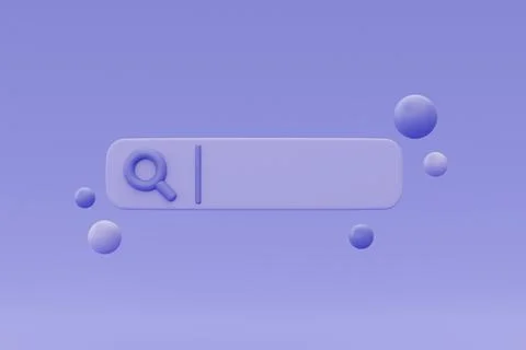 3d purple search bar,Internet window,Creative business concept,minimal style, Stock Illustration
