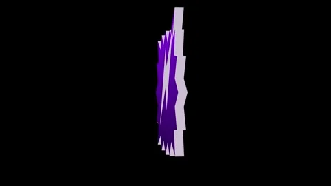 3d purple speech ballon icon rotated loopable animation black background Stock Footage 265547006