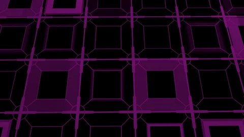3D Purple Square Grid Stock Footage 121087272