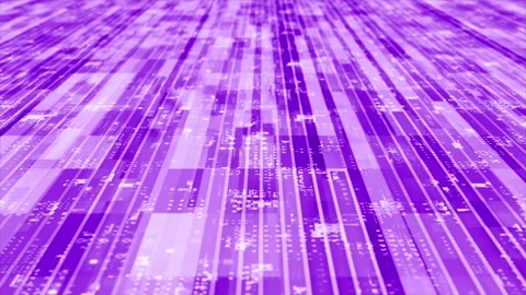 3D purple striped box pattern moving technology cyberspace background Stock Footage 272429877