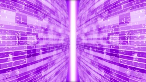 3D purple striped box pattern moving technology 3d cyberspace Stock Footage 272437905