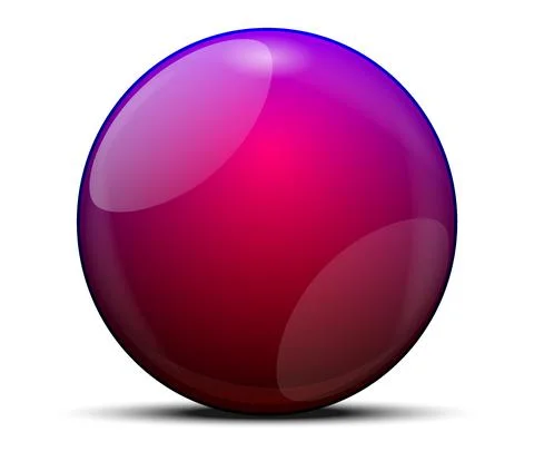 3d purple/violet  sphere isolated Stock Illustration