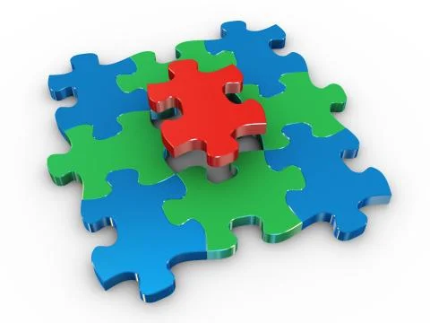 3d puzzle Stock Illustration