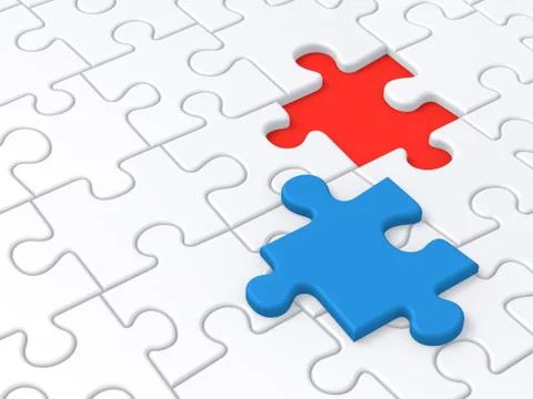 3D Puzzle Illustrazione stock