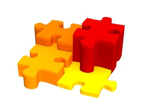 3d puzzle Stock Illustration
