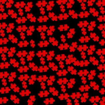 3D puzzle isolated on black background Stock Illustration