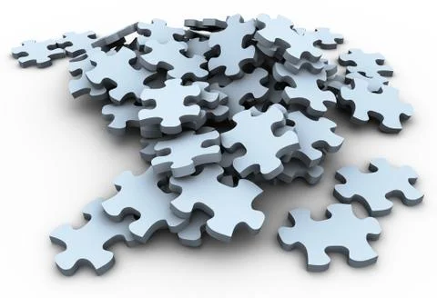 3d puzzle peaces Stock Illustration