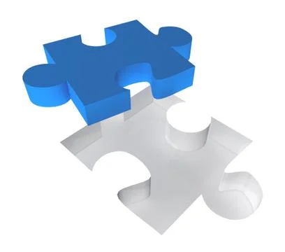 3D puzzle piece Stock Illustration
