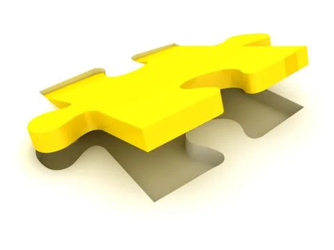 3d puzzle pieces - conceptual image. Stock Illustration