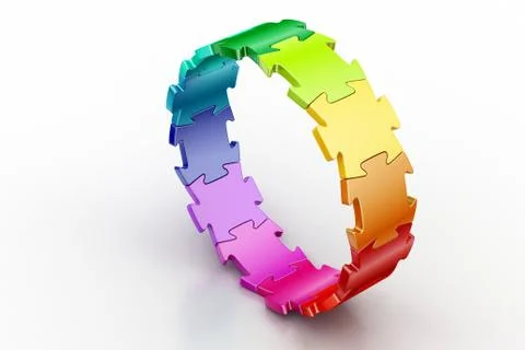 3d puzzle ring Free Stock Illustration