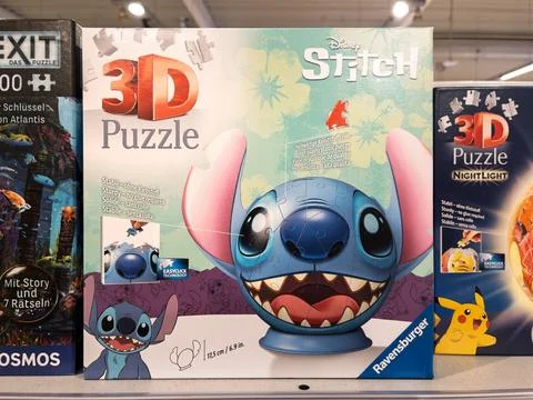 3D Puzzle of Stitch from Disney: Creative Fun for All Ages Stock Photos