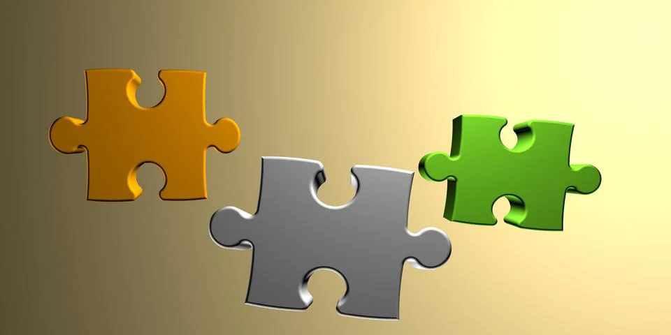 3d puzzle1 Stock Illustration