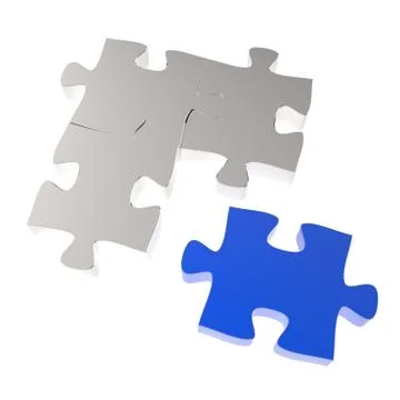 3d puzzles partnership as concept 스톡 일러스트
