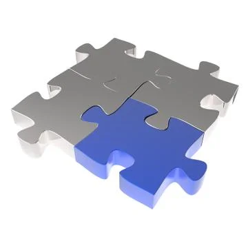 3d puzzles partnership as concept Stock-Illustration