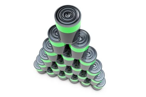3d pyramid battery Stock Illustration
