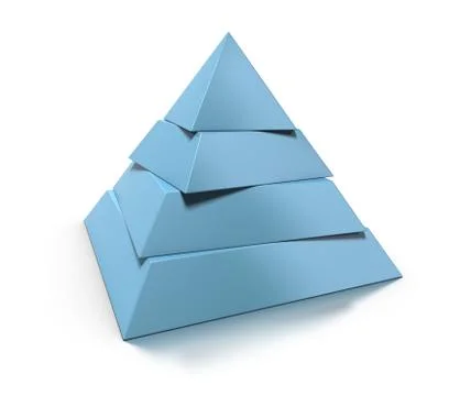 3d pyramid, four levels Stock Illustration