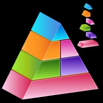 3d pyramid 스톡 일러스트