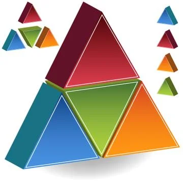 3d pyramid 스톡 일러스트