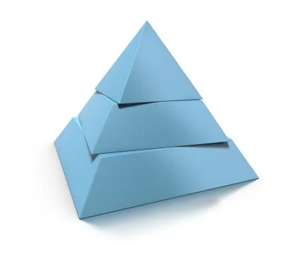 3d pyramid, three levels Stock Illustration