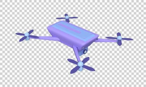 3d quadcopter aerial drone with camera Stock Illustration