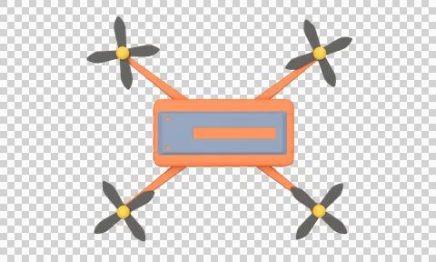 3d quadcopter aerial drone with camera. 3d rendering Stock Illustration