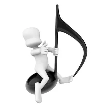 3d quaver Stock Illustration