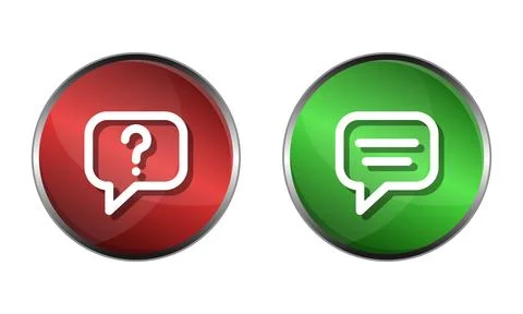 3D Question And Answer Icon Clip Art Stock Illustration