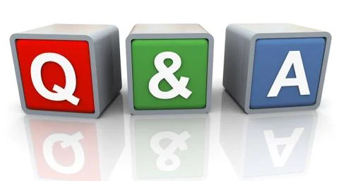 3d question and answer Stock Illustration