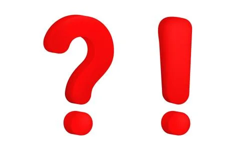 3D question and answer mark icon Stock Illustration