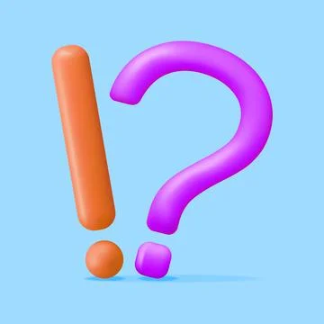 3d Question and Exclamation Marks Stock-Illustration