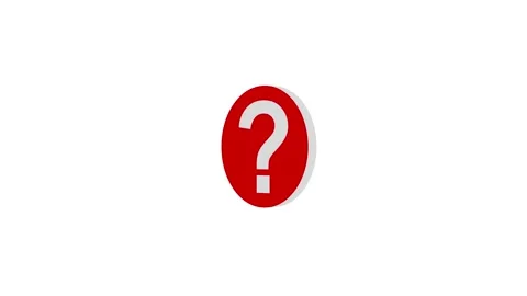 3d question mark icon animated Stock Footage 260587127