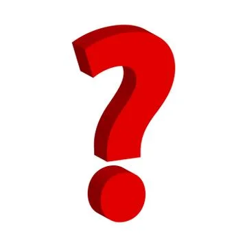 3D question mark isolated on white background Stock Illustration