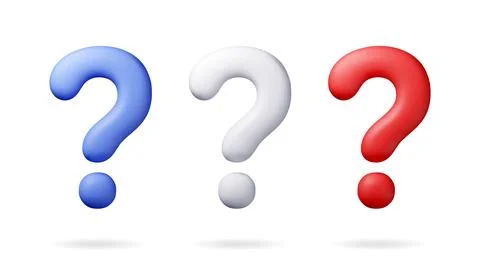 3D question mark isolated on white. Stock Illustration