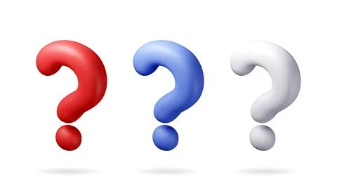 3D question mark isolated on white. Stock Illustration