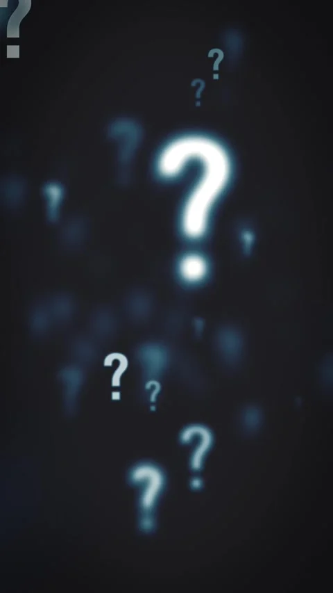 3d Question Mark Mystery Vertical Background Stock Footage 346606462